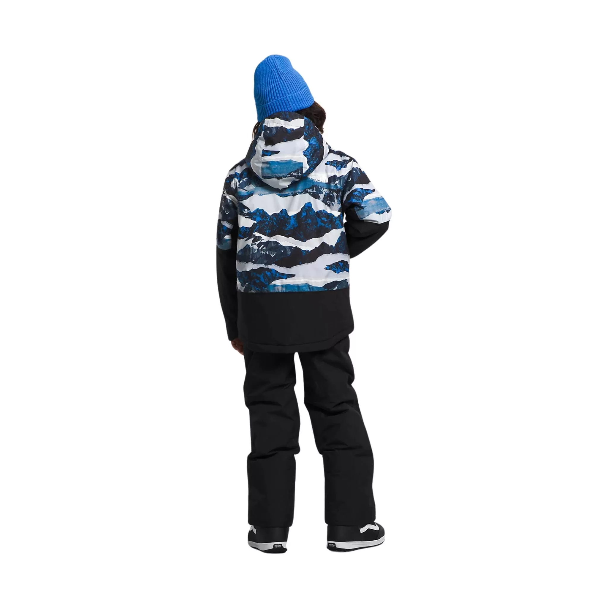 The North Face Kids' Freedom Insulated Jacket - Optic Blue Mountain Traverse Print