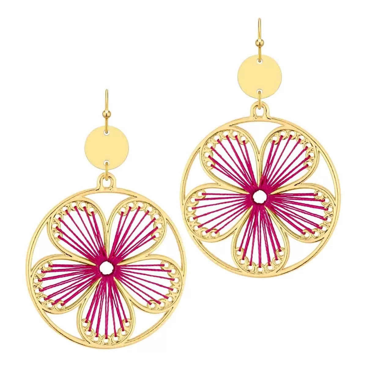 Threaded Flower Earrings