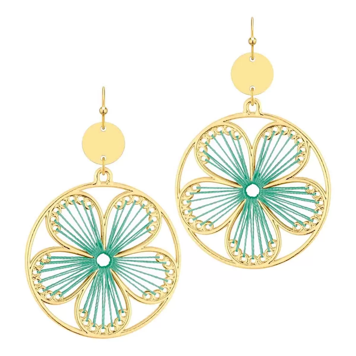 Threaded Flower Earrings