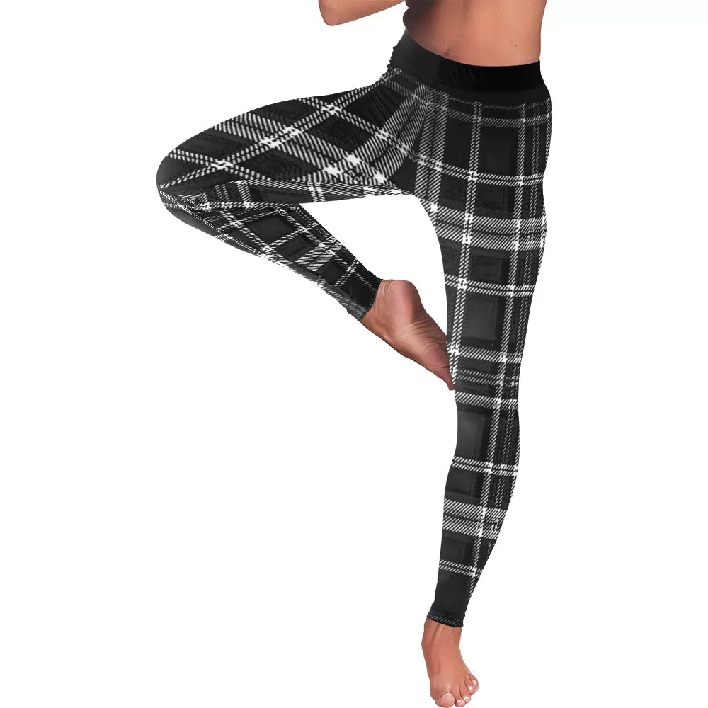 TRP Twisted Patterns 06: Digital Plaid 01-06A Designer Low Rise Leggings