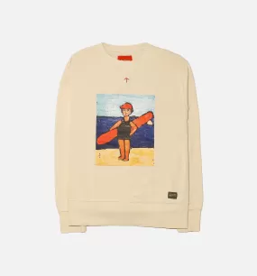 Vault x Nigel Cabourn Surfer Fleece Mens Crew - Beige