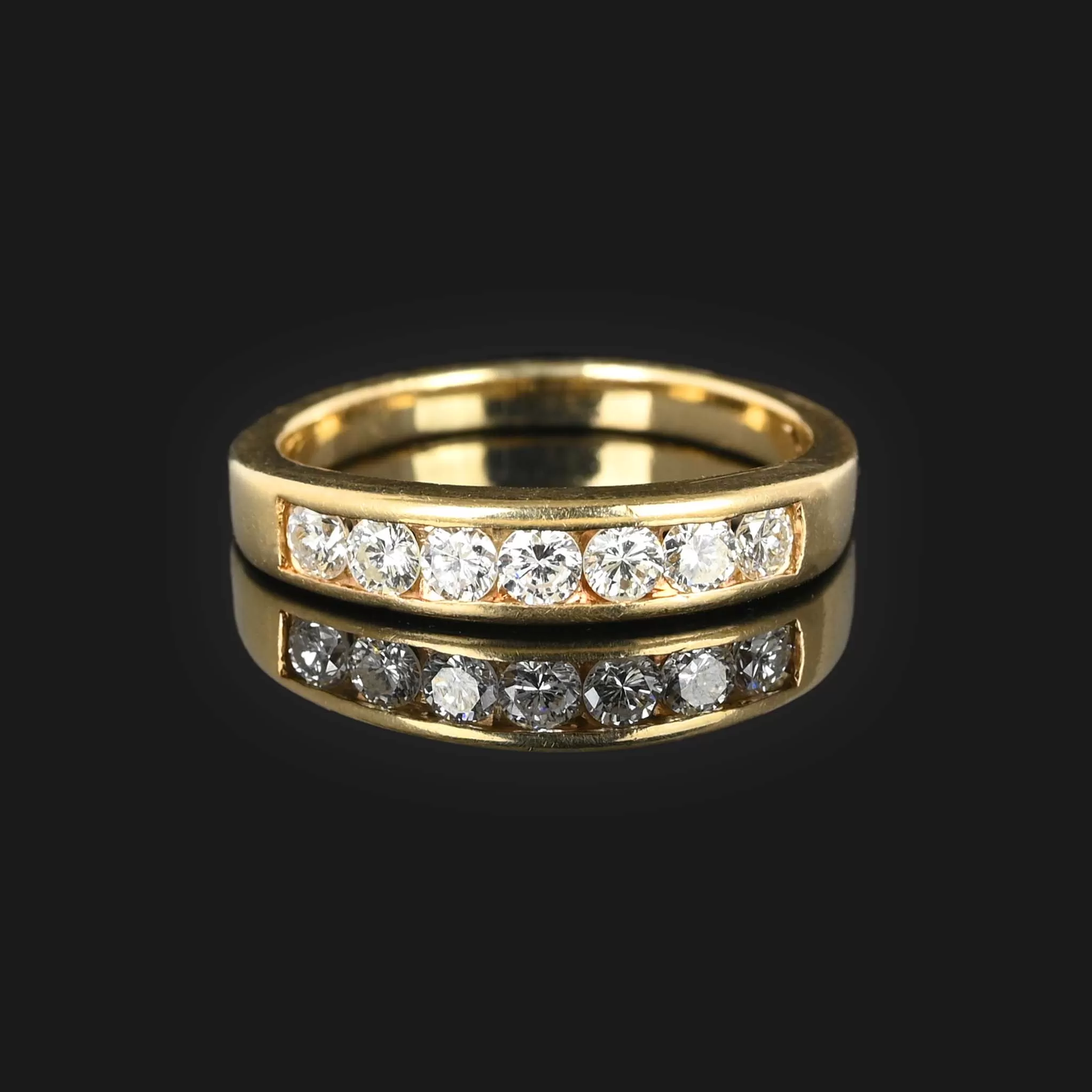 Vintage .56 Ct Diamond Wedding Band Ring in 14K Gold