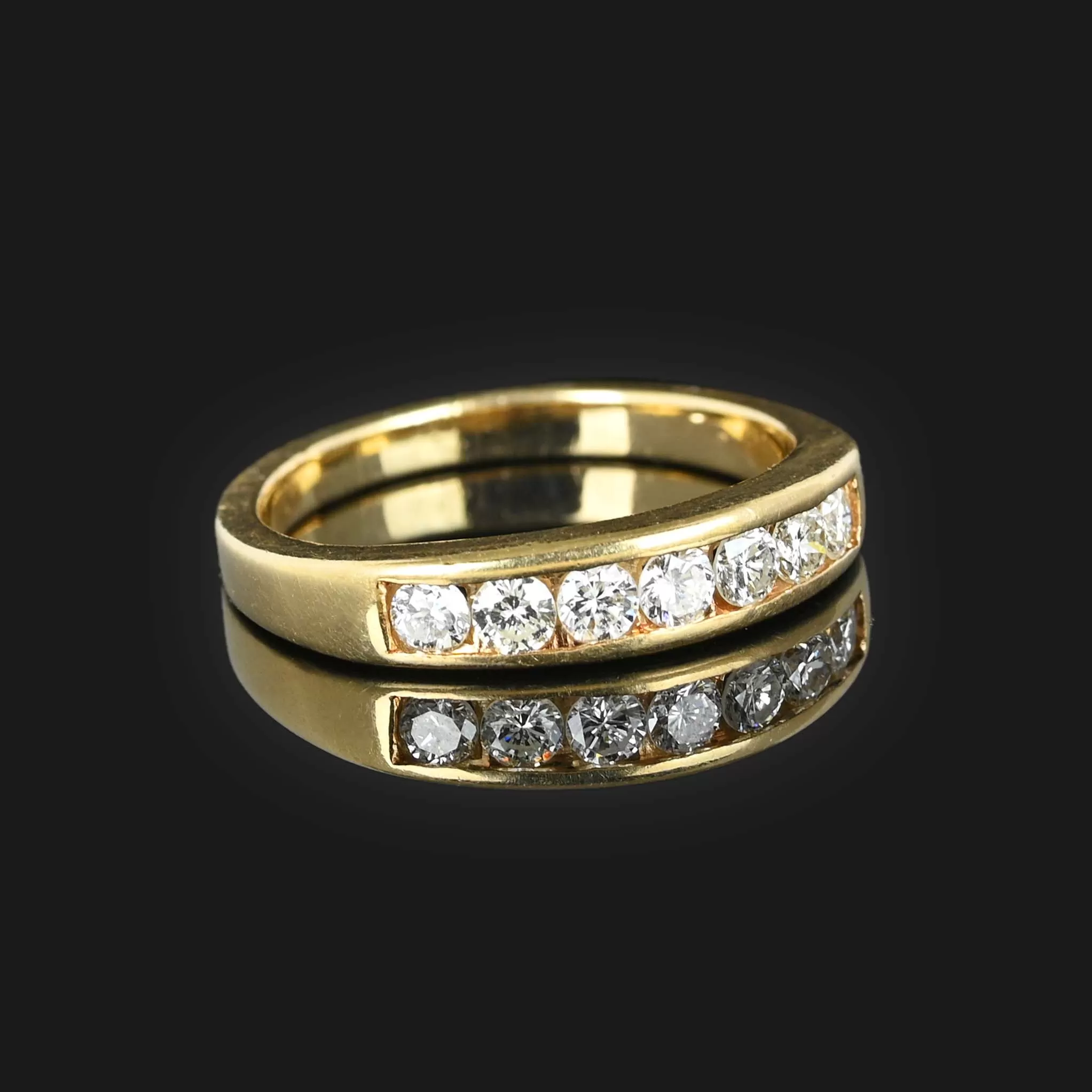 Vintage .56 Ct Diamond Wedding Band Ring in 14K Gold