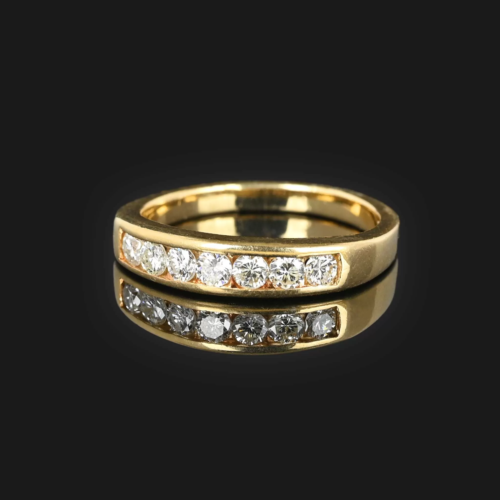 Vintage .56 Ct Diamond Wedding Band Ring in 14K Gold