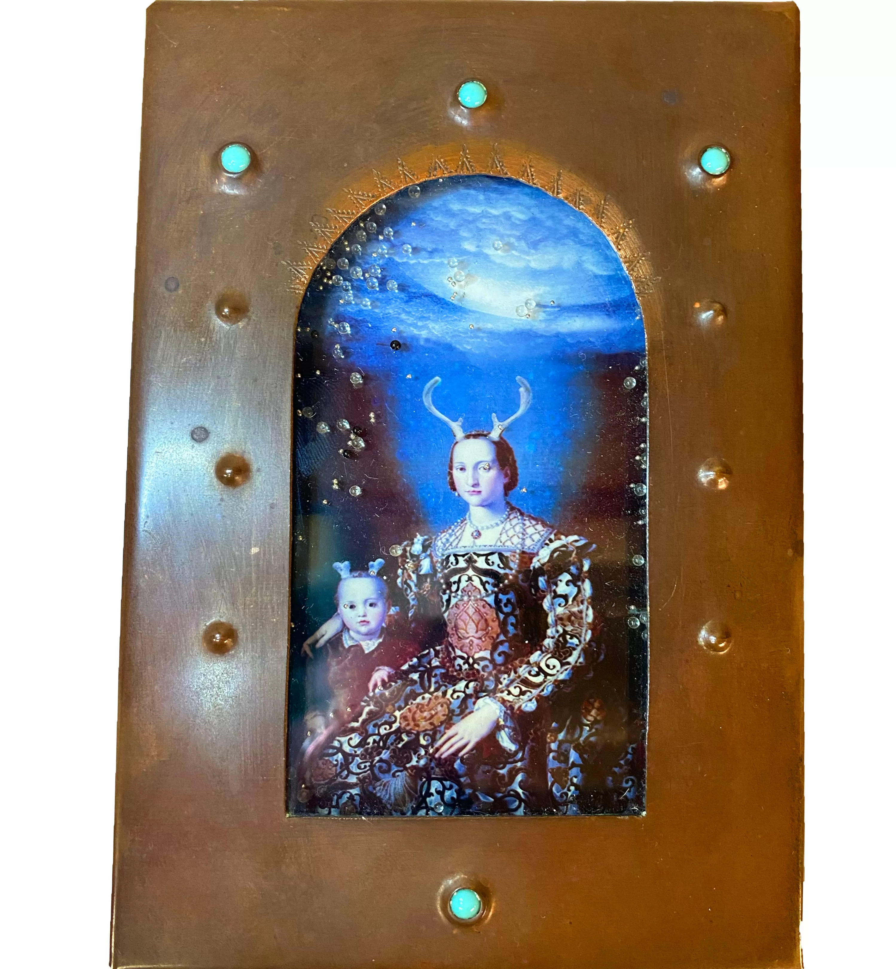 Woman and Son with Antlers Reliquary Box by Grace Gunning