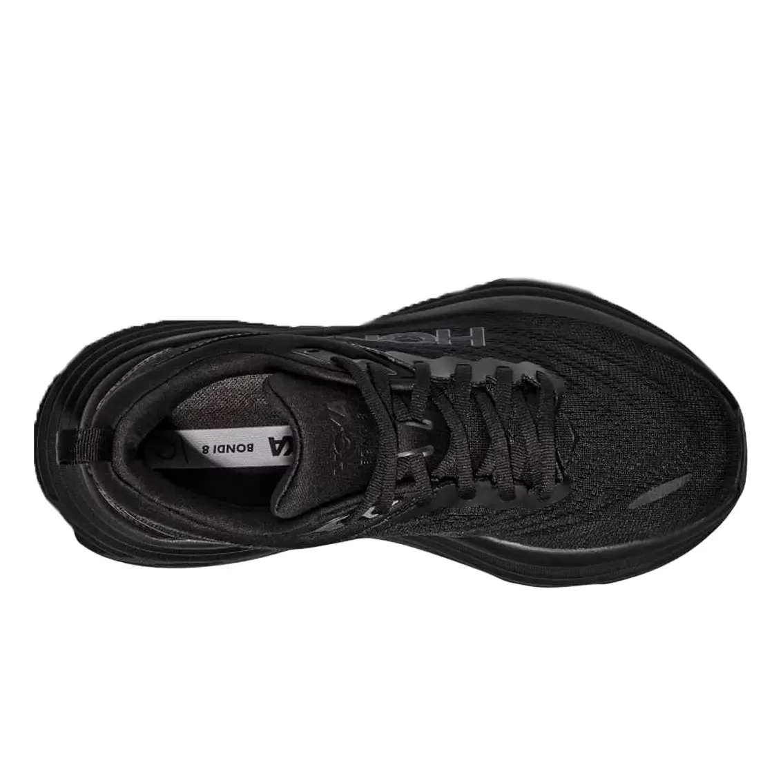 Womens Hoka Bondi 8 (Wide) - Black / Black