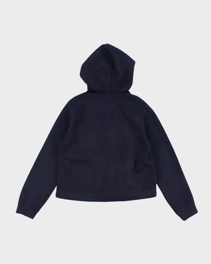 Womens Sandro Navy Crop Hoodie - S