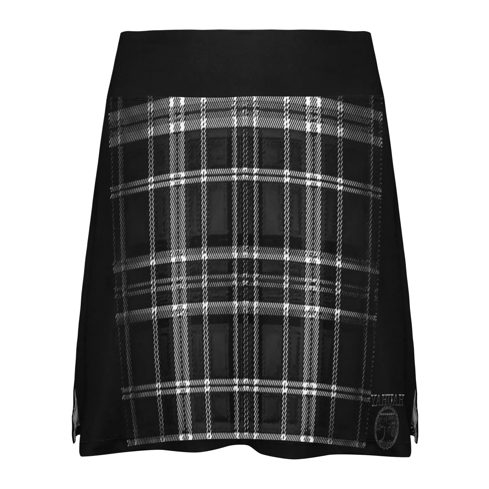 Yahuah-Tree of Life 02-04   Digital Plaid 01-06A Designer Golf Skirt