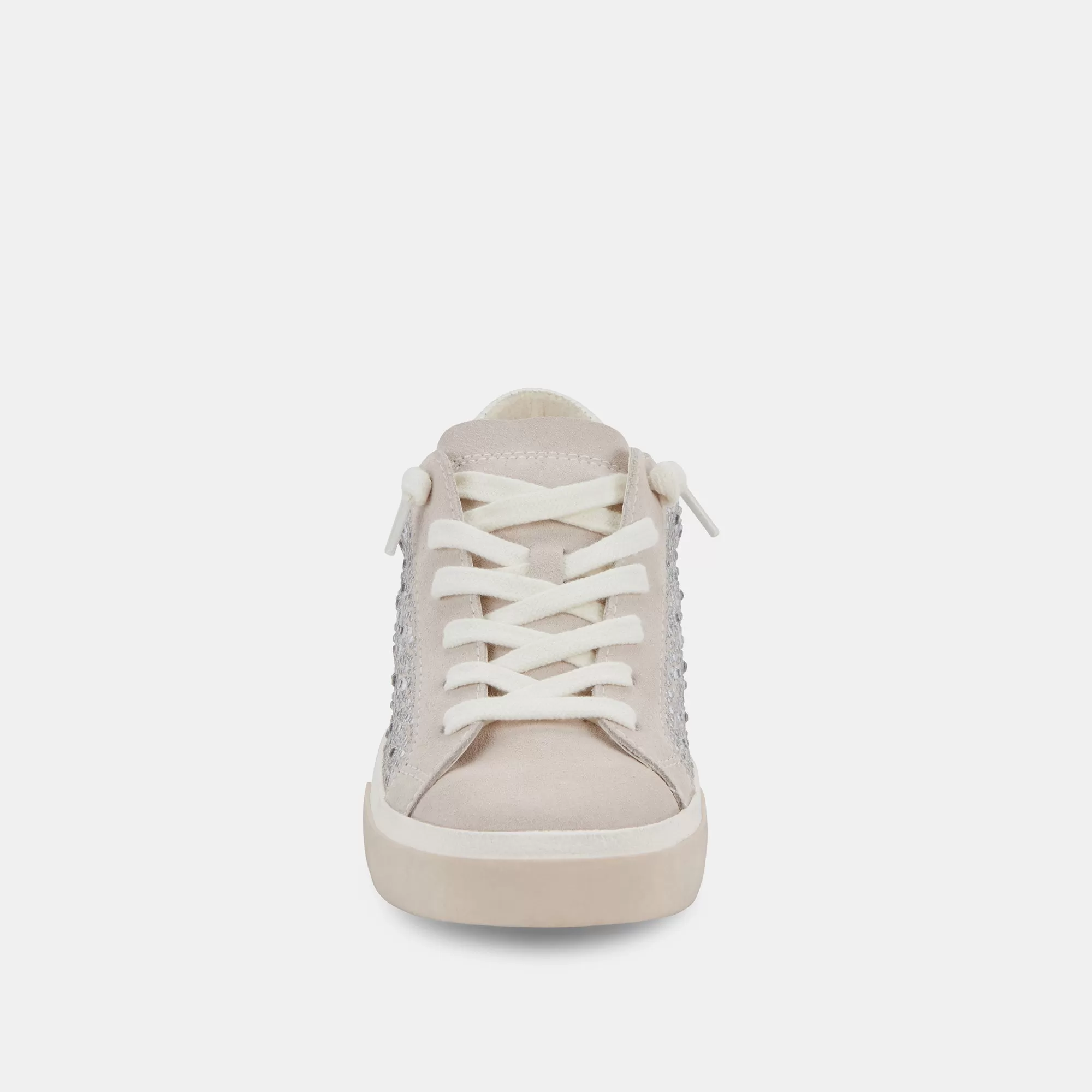 ZINA CRYSTAL SNEAKERS IVORY SUEDE